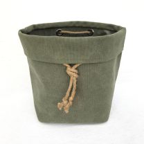 Canvas vase - ocher yellow